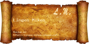 Linges Mikes névjegykártya